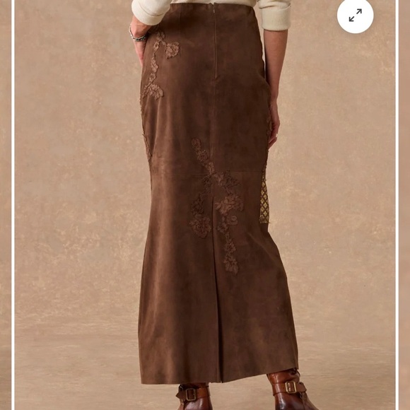 Yavari Suede Skirt by Nigel Preston - Picture 2 of 11